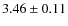 $3.46\pm 0.11$
