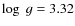 $\log~g=3.32$