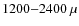 $1200{-}2400~\mu$