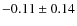 $-0.11 \pm 0.14$
