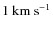 $1~{\rm km~s^{-1}}$