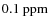 $0.1~\rm ppm$