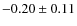 $-0.20\pm0.11$
