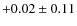 $+0.02 \pm0.11 $
