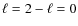 $\ell=2-\ell=0$