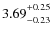 $3.69 \ensuremath{^{^{\scriptstyle+0.25}}_{-0.23}} $