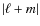 $\vert\ell+m\vert$