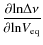 $\displaystyle \frac{\partial {\rm ln} \Delta \nu}{\partial {\rm ln} V_{\rm eq}}$