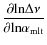 $\displaystyle \frac{\partial {\rm ln} \Delta \nu}{\partial {\rm ln} \alpha_{\rm mlt}}$
