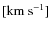 $[{\rm km~s^{-1}}]$