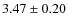 $3.47 \pm 0.20$