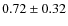 $0.72 \pm 0.32$