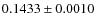 $0.1433 \pm 0.0010$