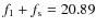 $f_1+f_{\rm s}=20.89$