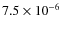 $7.5\times 10^{-6}$