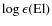 $\log\epsilon(\rm{El})$