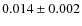 $0.014 \pm 0.002$