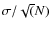 $\sigma/\sqrt(N)$