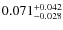 $ 0.071^{\rm +0.042}_{-0.028} $