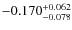 $-0.170^{\rm +0.062}_{-0.078}$