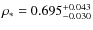 $\rho_\ast = 0.695^{\rm +0.043}_{-0.030}$