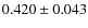 $0.420 \pm 0.043$