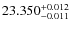 $23.350^{\rm +0.012}_{-0.011}$