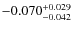 $-0.070^{\rm +0.029}_{-0.042}$