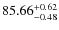 $ 85.66^{\rm +0.62}_{-0.48} $