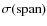 $\sigma({\rm span})$