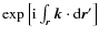 $\exp\left[{\rm i}\int_{\vec r}\vec k\cdot{\rm d}\vec r'\right]$