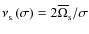 $\nu _{\rm s}\left (\sigma \right )=2\overline {\Omega }_{\rm s}/ \sigma $