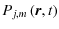 $\displaystyle P_{j,m}\left(\vec r,t\right)$