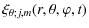 $\displaystyle \xi_{\theta;j,m}(r,\theta,\varphi,t)$