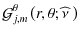 $\displaystyle {\mathcal G}^{\theta}_{j,m}\left(r,\theta;\widehat\nu~\right)$