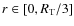 $r\in\left[0,R_{\rm T}/3\right]$