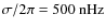 $\sigma/2\pi=500~{\rm nHz}$