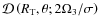 ${\mathcal D}\left(R_{\rm T},\theta;2\Omega_{3}/\sigma\right)$