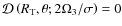 ${\mathcal D}\left(R_{\rm T},\theta;2\Omega_{3}/\sigma\right)=0$