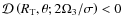 ${\mathcal D}\left(R_{\rm T},\theta;2\Omega_{3}/\sigma\right)<0$