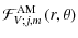 $\displaystyle {\mathcal F}_{V;j,m}^{\rm AM}\left(r,\theta\right)$