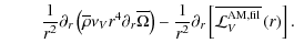 $\displaystyle \hspace*{8mm}\frac{1}{r^2}\partial_{r}\left(\overline\rho\nu_{V}r...
...rtial_{r}\left[{\overline{{\mathcal L}_{V}^{\rm AM,fil}}\left(r\right)}\right].$