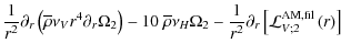 $\displaystyle \frac{1}{r^2}\partial_{r}\left(\overline\rho\nu_{V}r^4\partial_{r...
...c{1}{r^2}\partial_{r}\left[{\mathcal L}_{V;2}^{\rm AM,fil}\left(r\right)\right]$