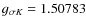$g_{\sigma K}=1.50783$