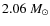 $2.06~M_{\odot}$