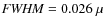 ${\it FWHM}=0.026~\mu$