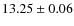 $13.25\pm0.06$