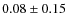 $0.08\pm0.15$