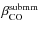$\rm\beta_{CO}^{submm}$