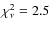 $\chi^2_{\nu}=2.5$